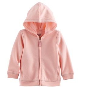 Fleece lined zip hoodie jacket size 9 or 18 months